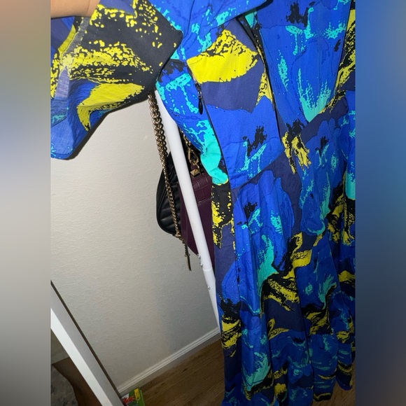 Christopher John Rogers x Target Floral Puff Sleeve Tiered Dress Blue - Picture 8 of 9